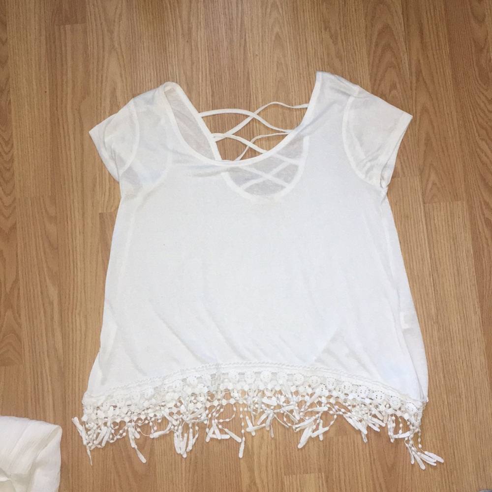 White embellished  T-shirt